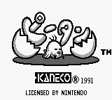 Peetan title screen for GameBoy